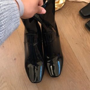 Public desire black patent boots, size 6